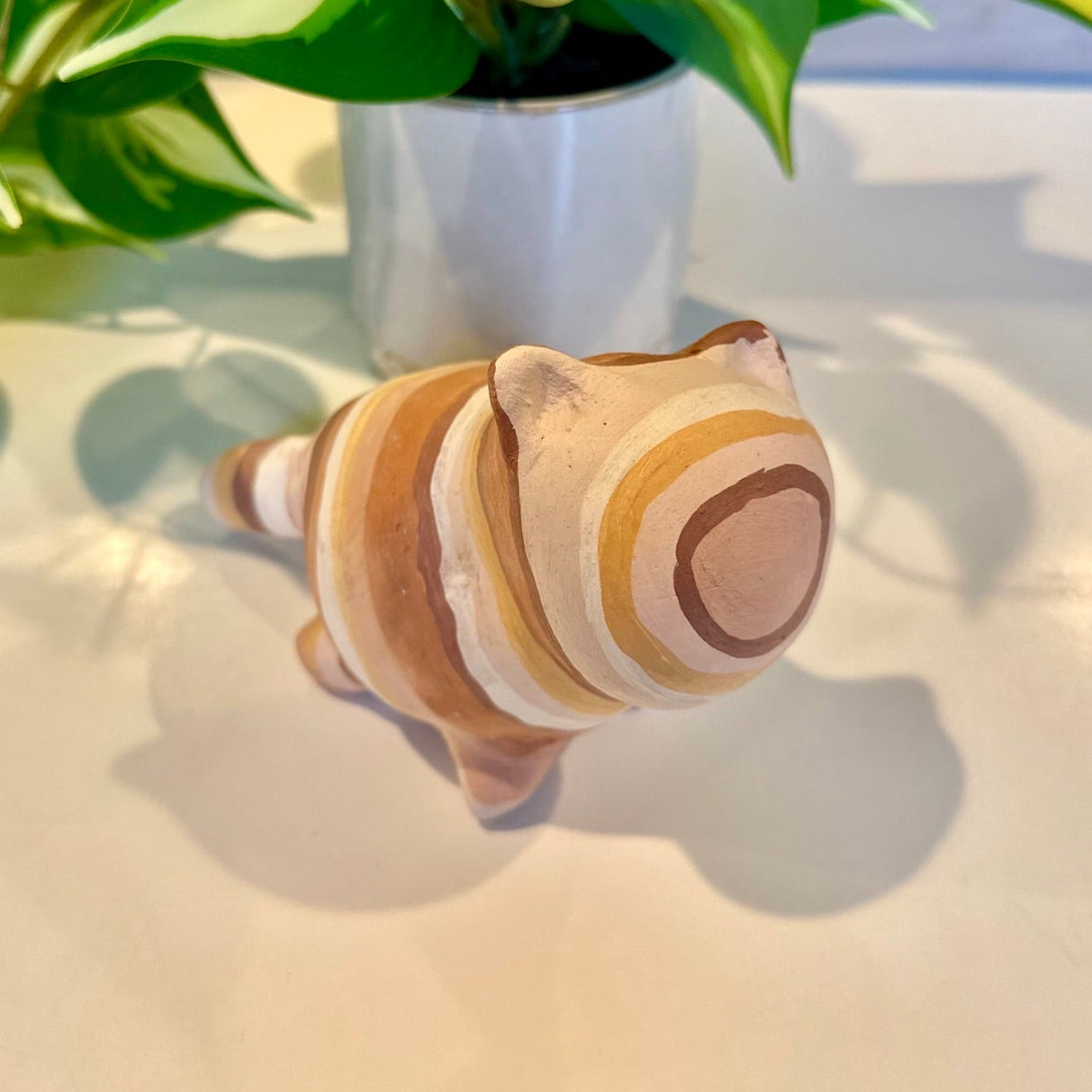 Sunstone Cat Clay Figurine