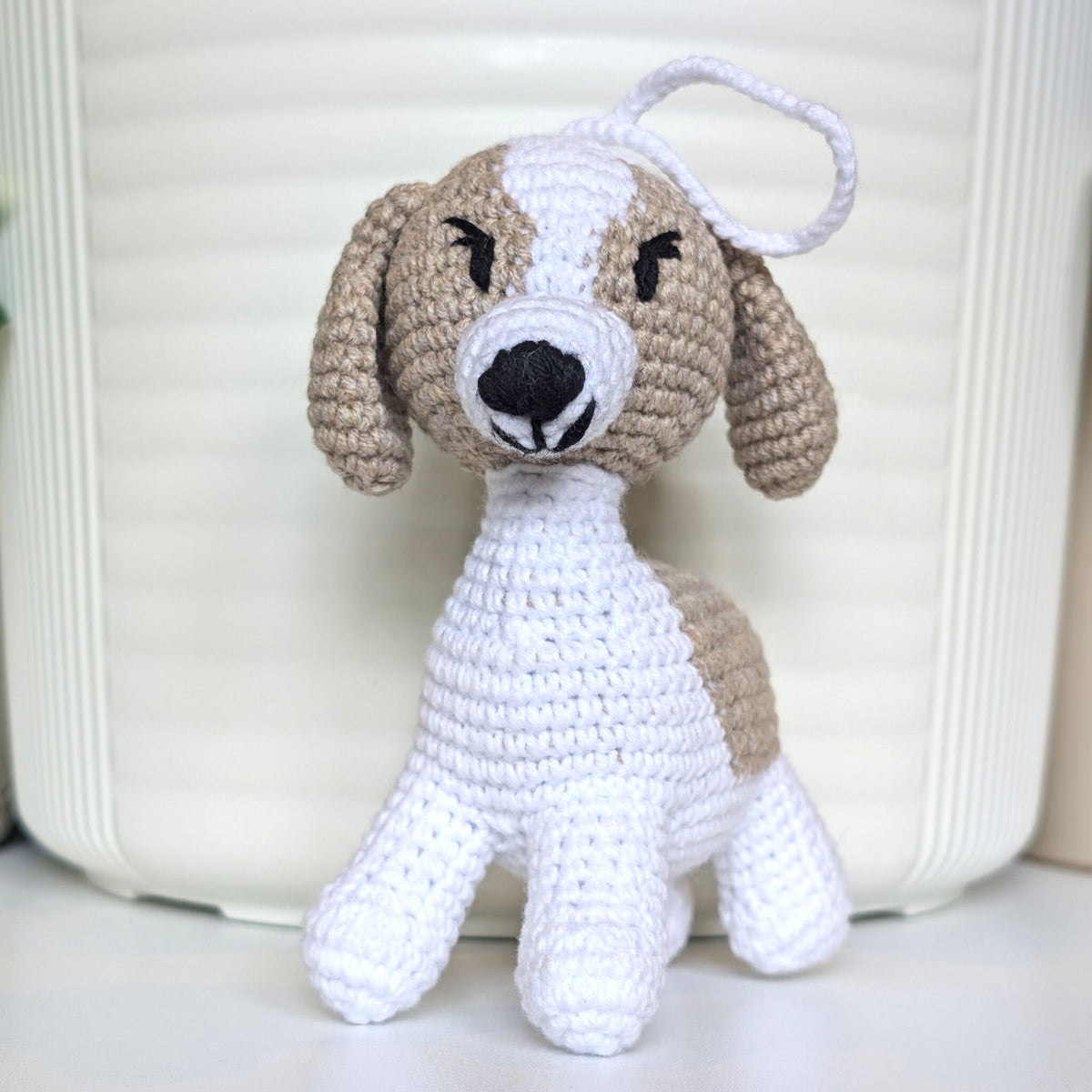 Basset Hound Dog Crochet Charm