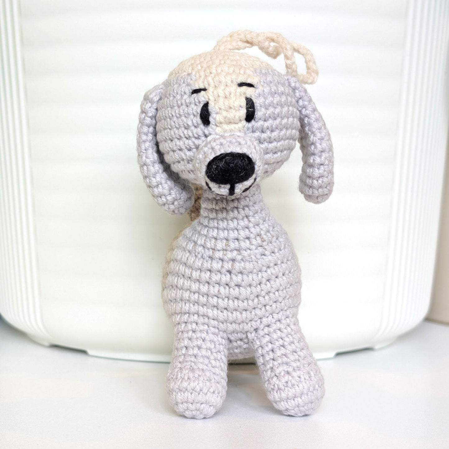 Basset Hound Dog Crochet Charm