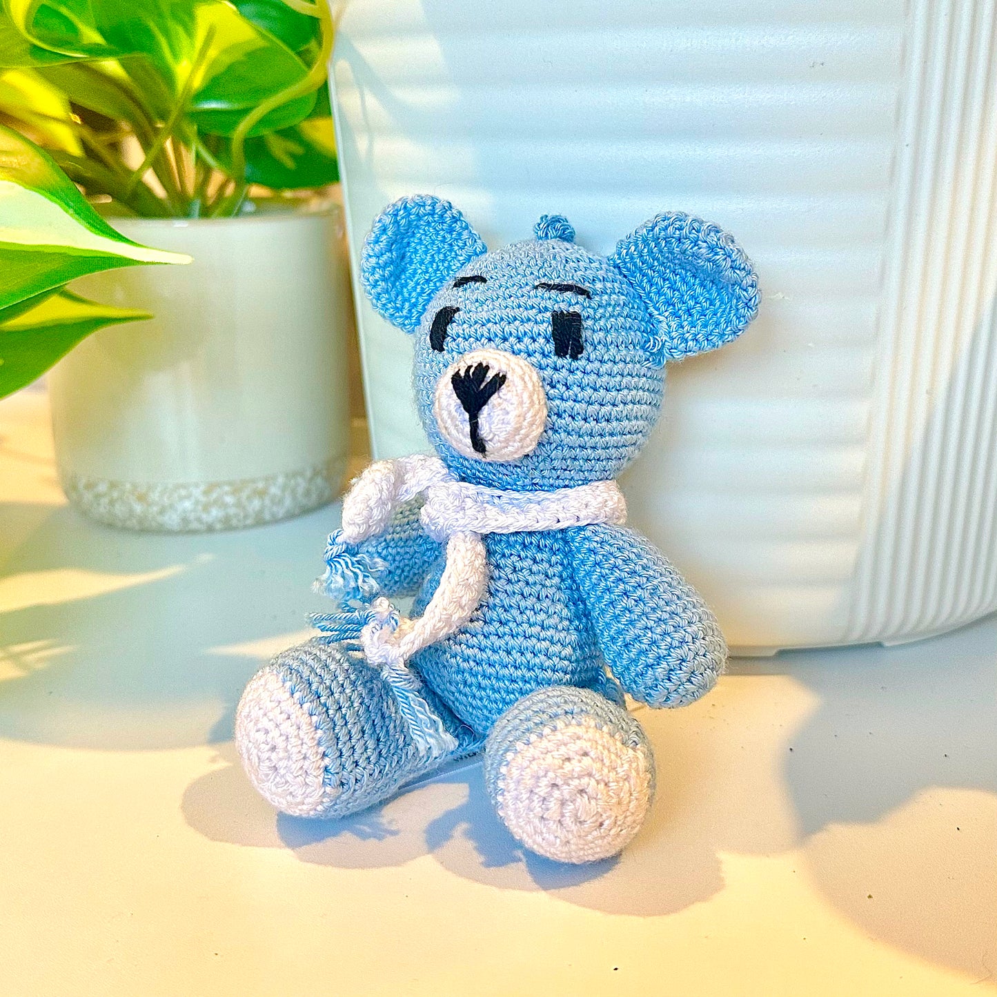 Bear in Scarf - Medium - Amigurumi