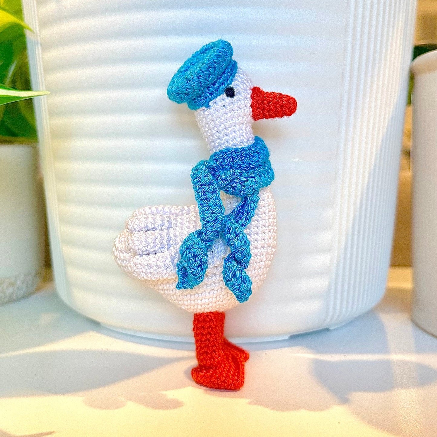 Goose in Hat and Scarf - No String