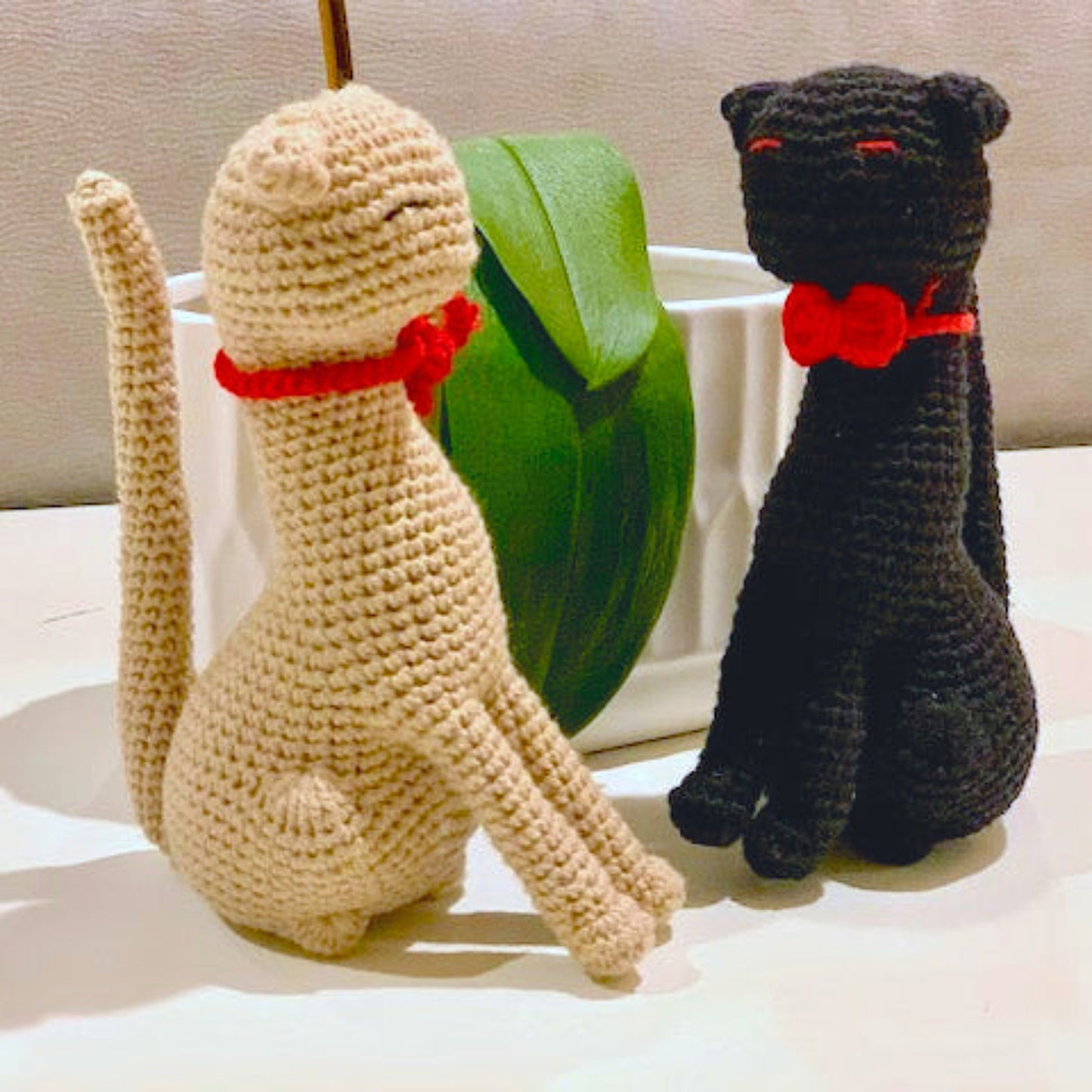 Cat Sitting Amigurumi - Handmade Crochet Plushie