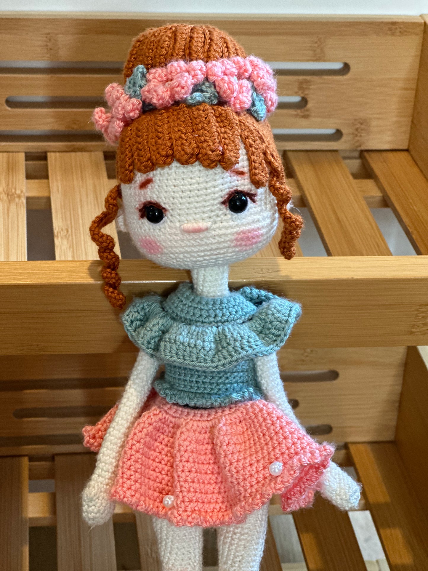 Crochet Ginger Bun Doll