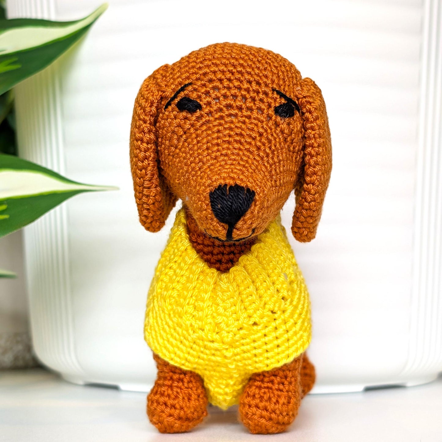 Dachshund Dog (Standard) Crochet Plush - Ginger