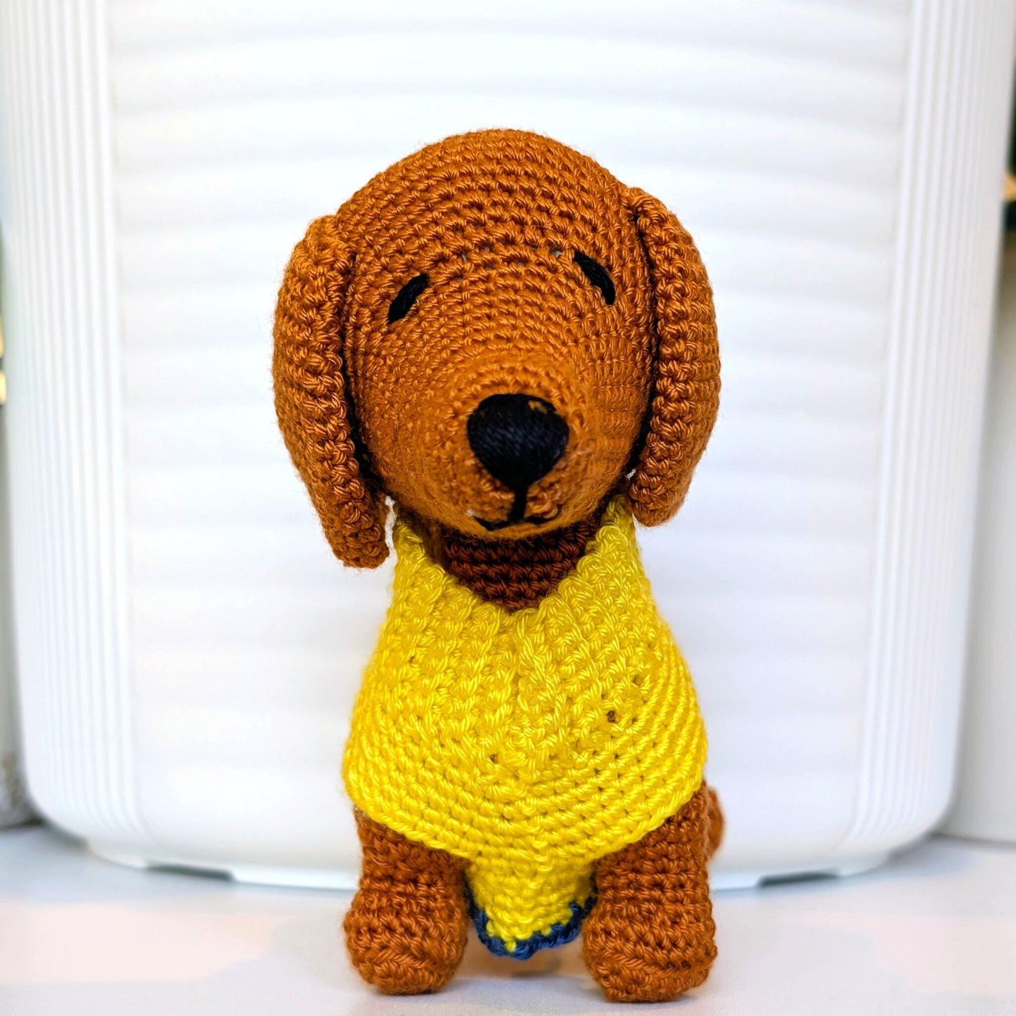 Dachshund Dog (Trim) Crochet Plush - Ginger