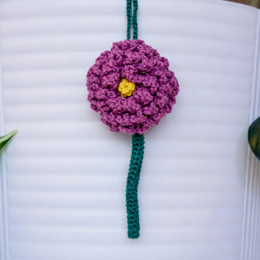Dahlia Burlesca Flower - Crochet Amigurumi Charm
