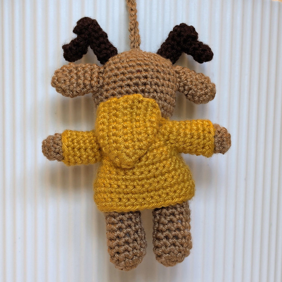 Deer in Hooded Jacket Amigurumi - Mini - Crochet Bag Charm