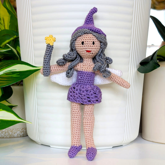 Fairy in Dress & Hat Amigurumi - Handmade Crochet Doll
