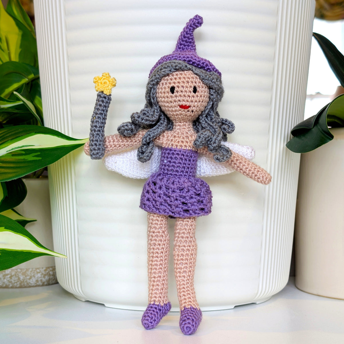 Fairy in Dress & Hat Amigurumi - Handmade Crochet Doll