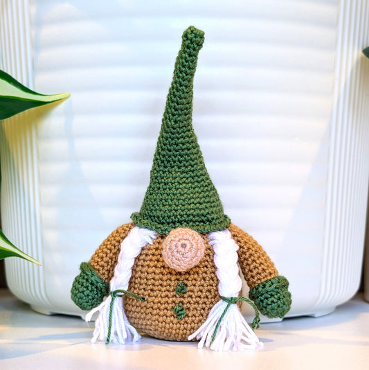 Forest Scandi Gnome - Handmade Crochet Plush Figurine