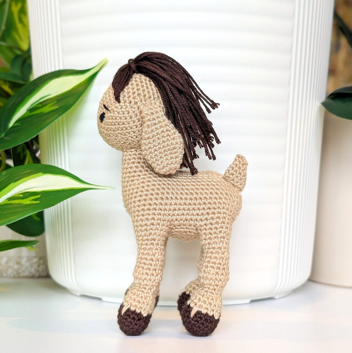 Goat (Beige) Crochet Plush - Amigurumi Figurine