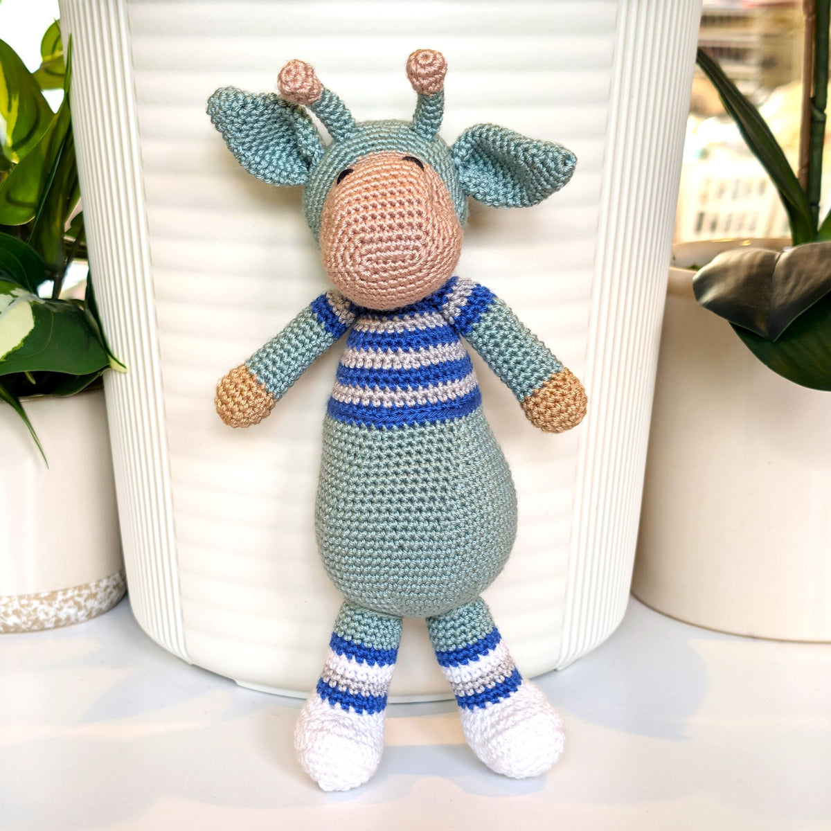 Hippo Standing Amigurumi - MD-LG Handmade Crochet Plushie