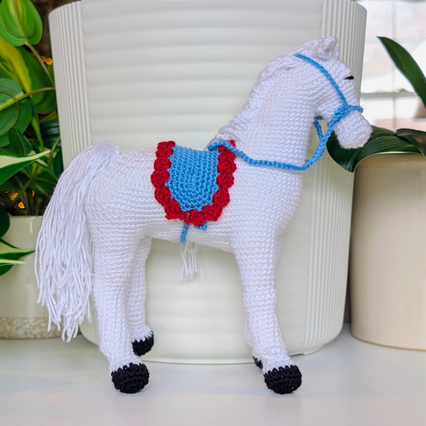 Horse Amigurumi (Contrast Trim Saddle) - Crochet Plushie