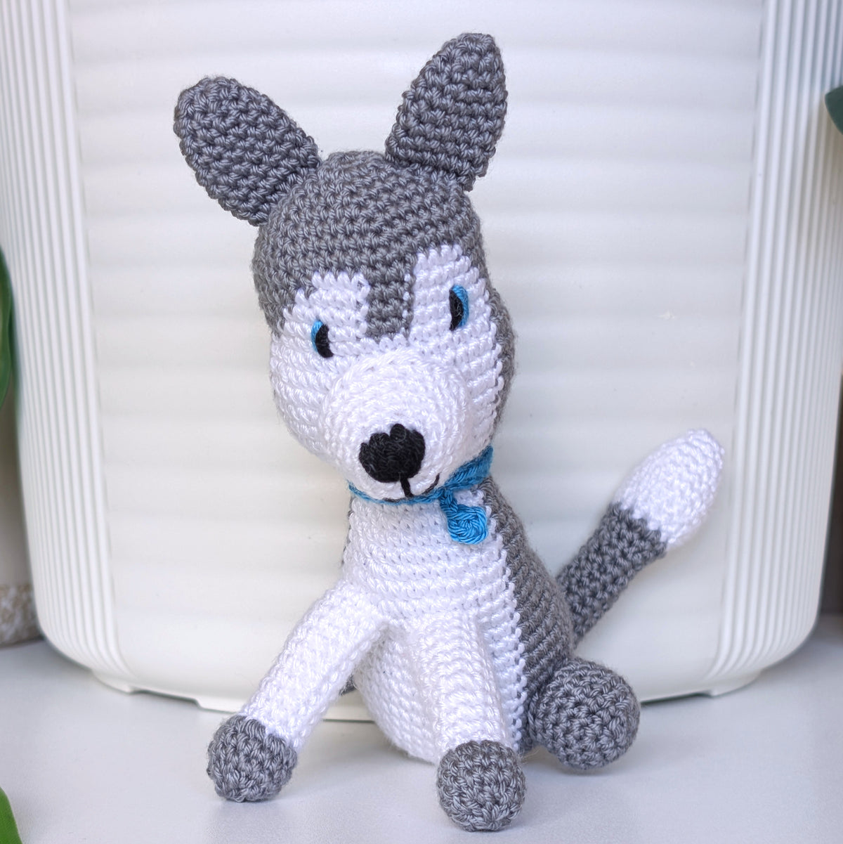 Husky Dog Crochet Stuffed Plushie