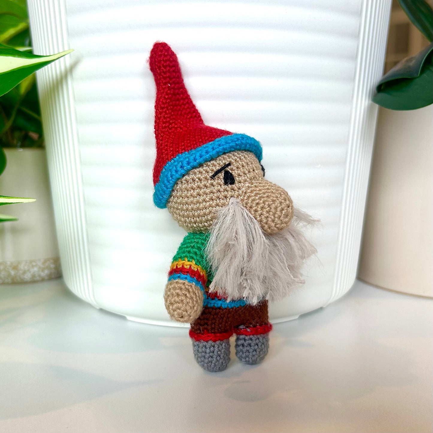 Red Garden Gnome - Crochet Plush Figurine