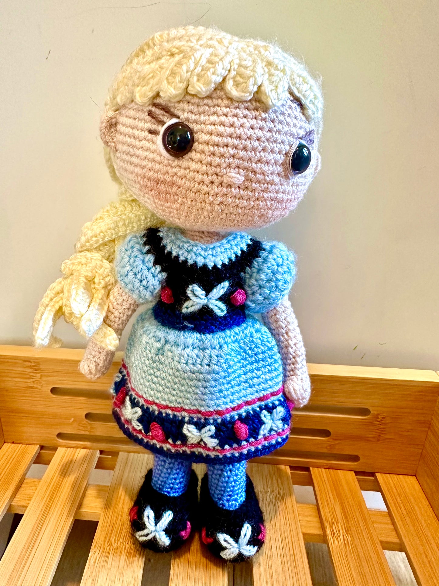Blonde Bluebelle Crochet Doll