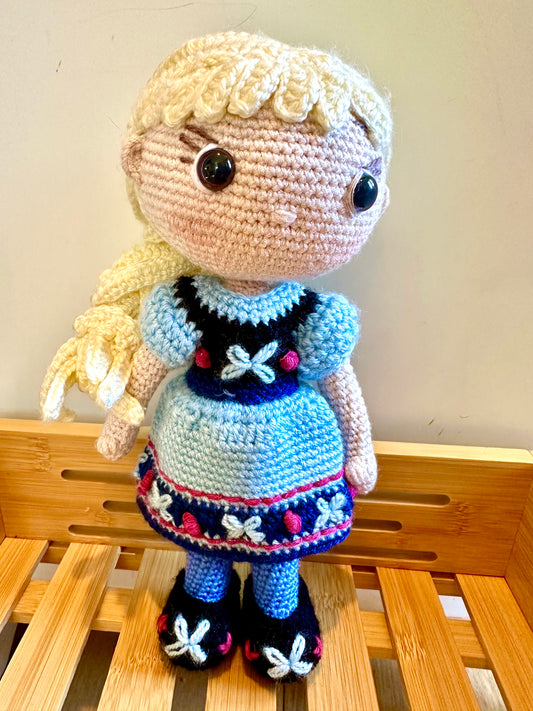 Blonde Bluebelle Crochet Doll