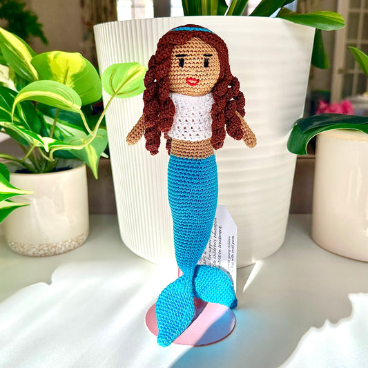 Mermaid (Brown) Amigurumi- Crochet Plushie