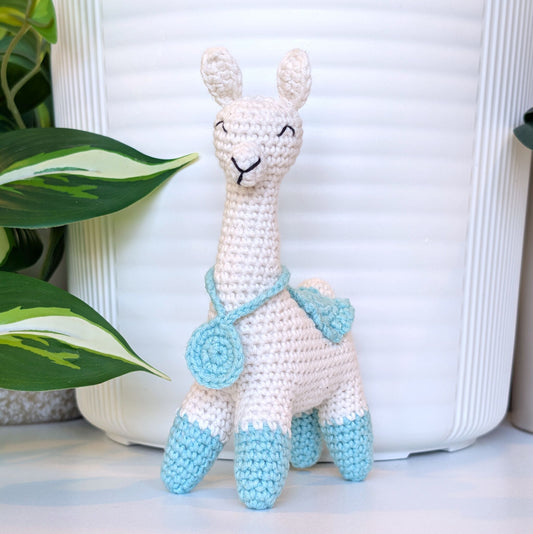 Llama with Medallion Amigurumi - Crochet Plush Figurine