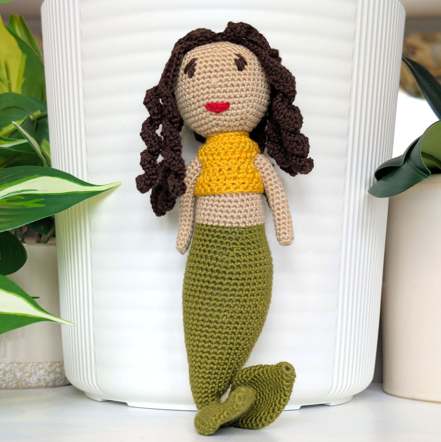Mermaid Crochet Plush - White tone