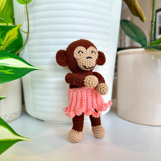 Chimpanzee in a Skirt Amigurumi - Crochet Plushie