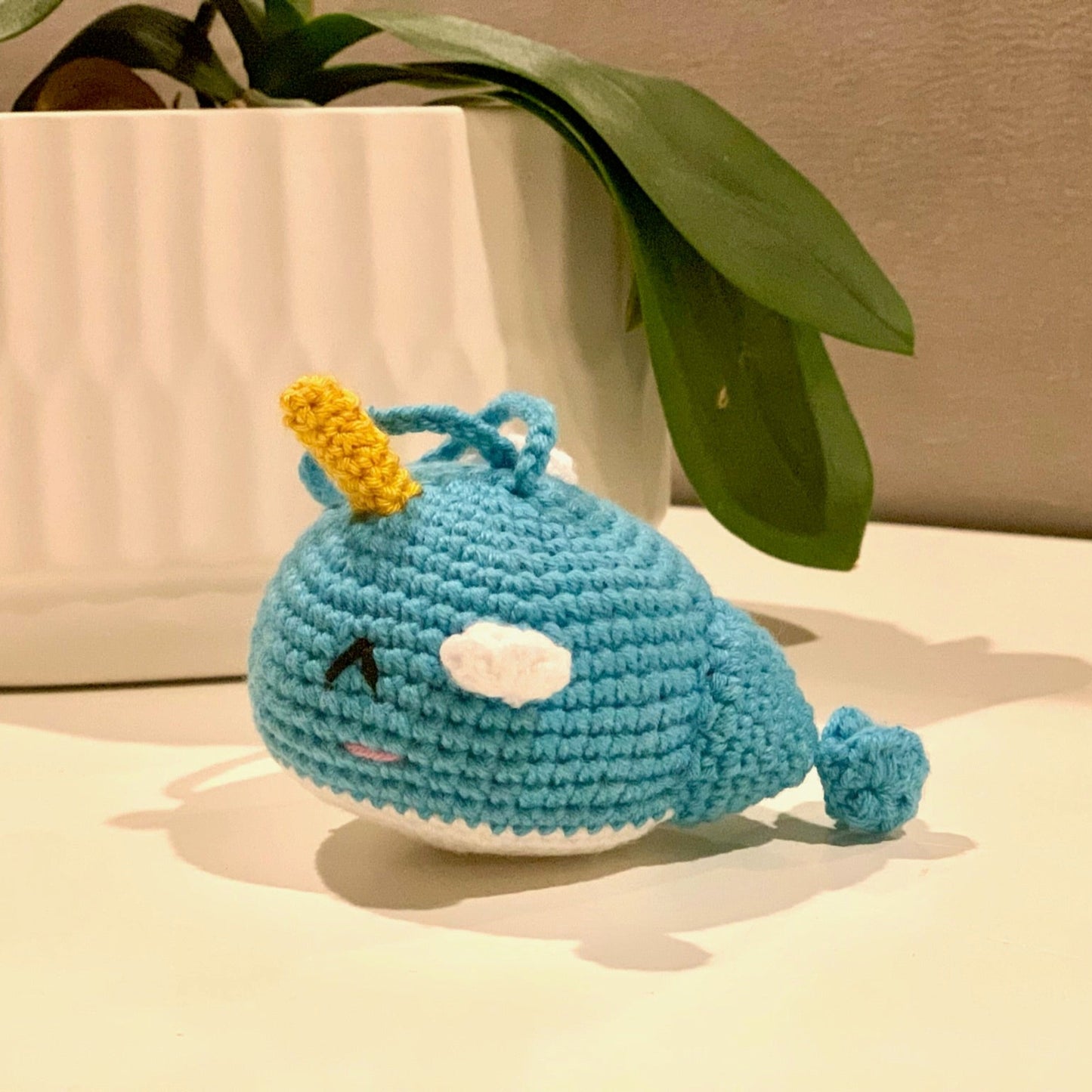 Narwhal Amigurumi - Mini - Handmade Crochet Bag Charm