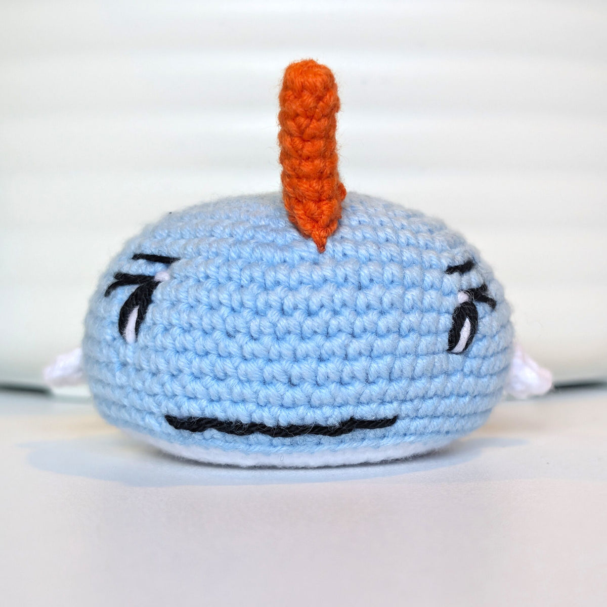 Girl Narwhal (Light Blue) - Crochet Plush Charm