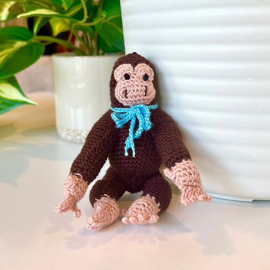 Gorilla in Scarf Amigurumi - Crochet Figurine