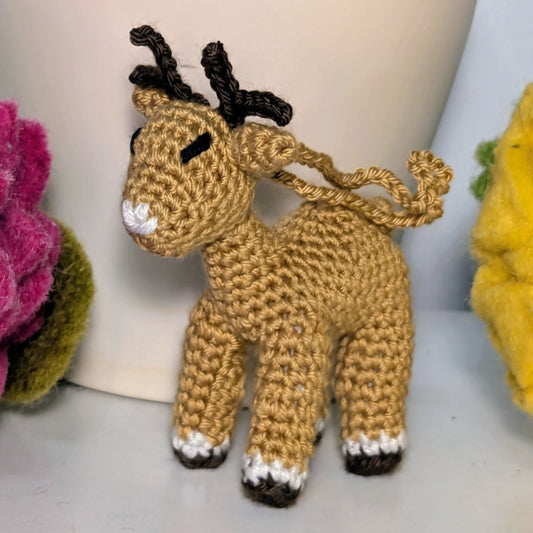 Deer Amigurumi - Mini - Handmade Crochet Bag Charm