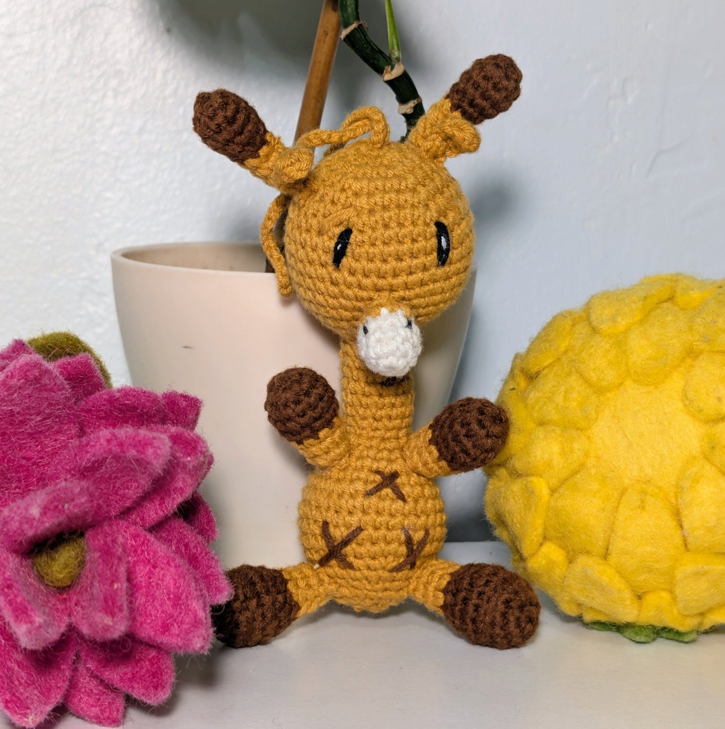 Giraffe Amigurumi - Small - Handmade Crochet Bag Charm
