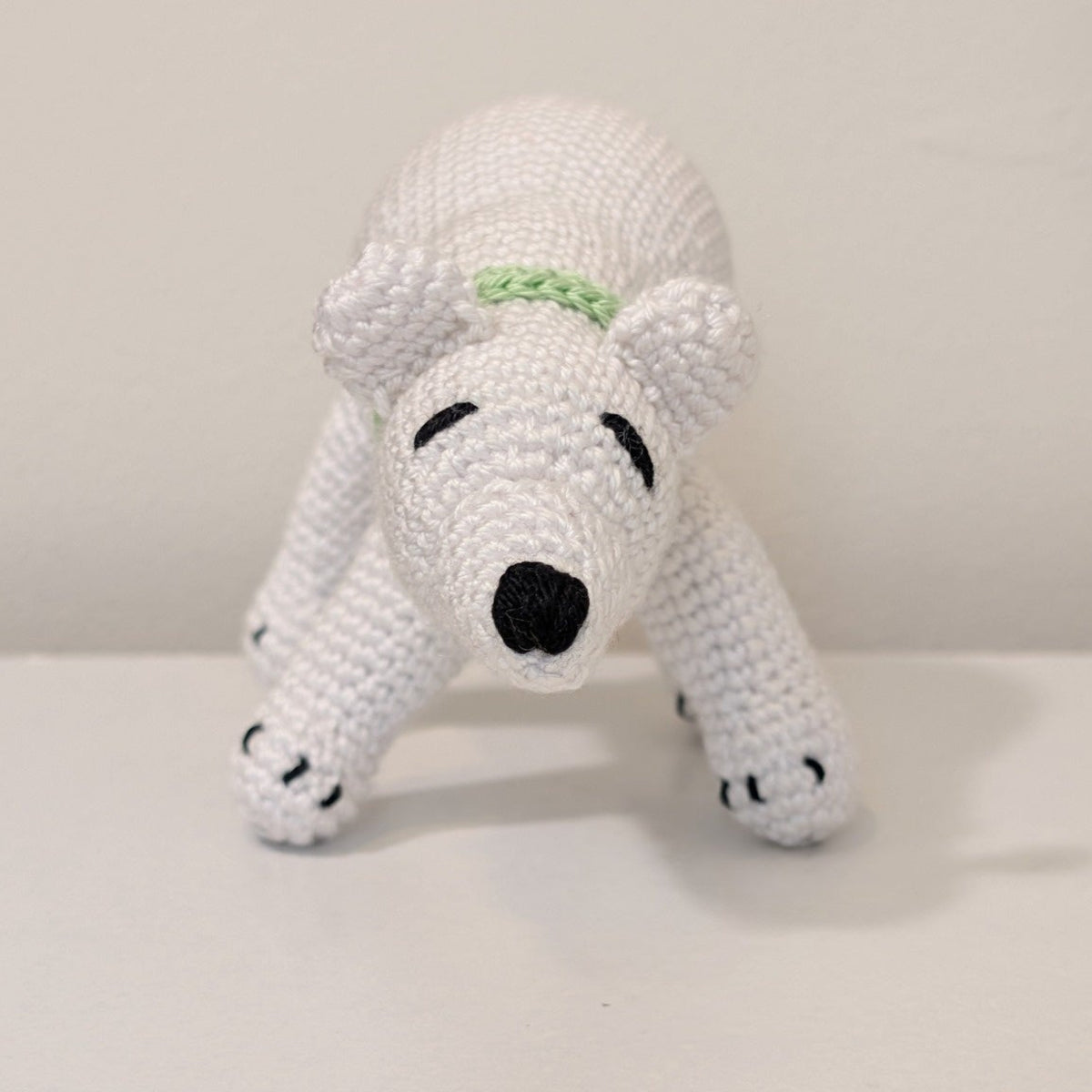 Polar Bear Crochet Plush - With Scarf