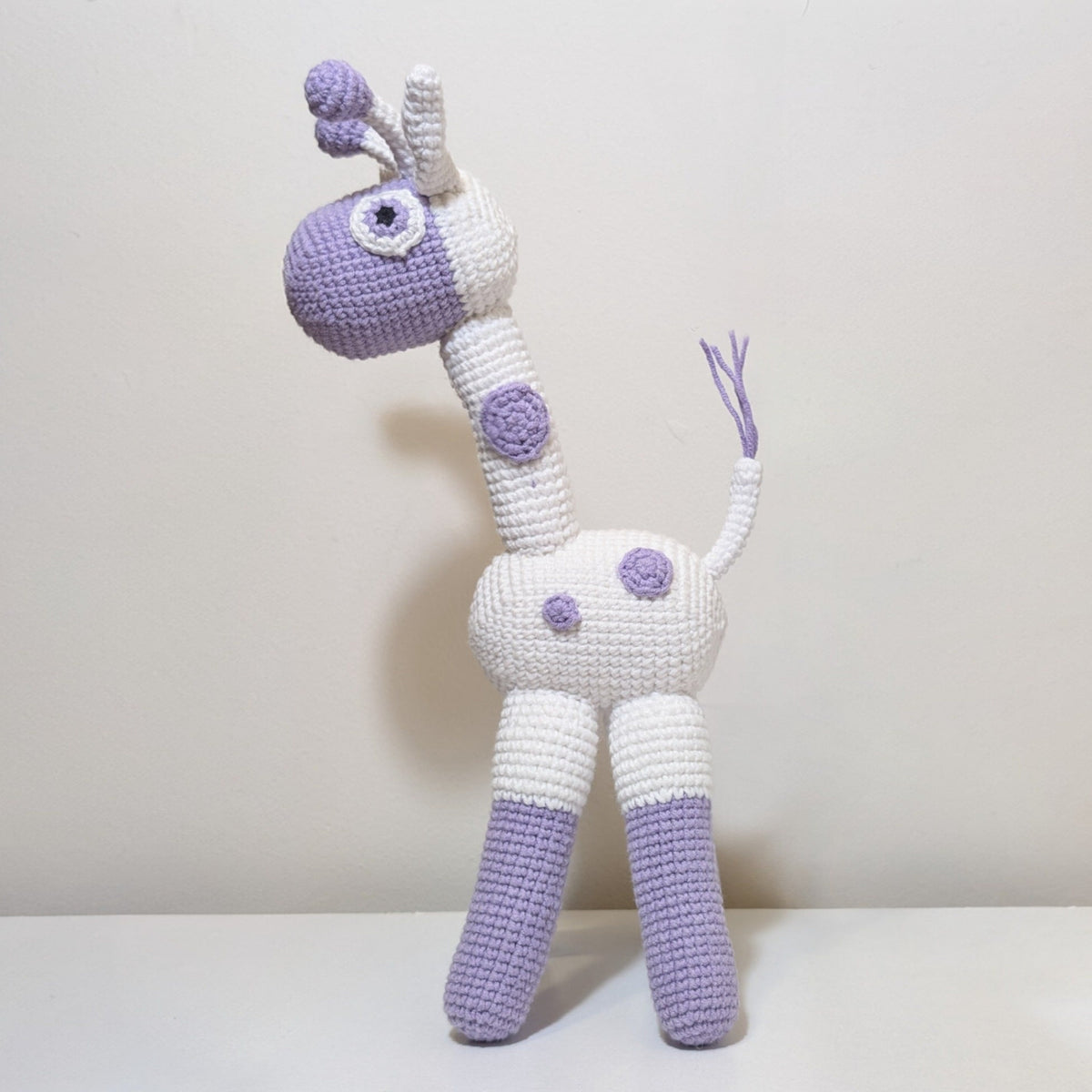 Giraffe Standing in Spots Amigurumi - Handmade Crochet Plushie