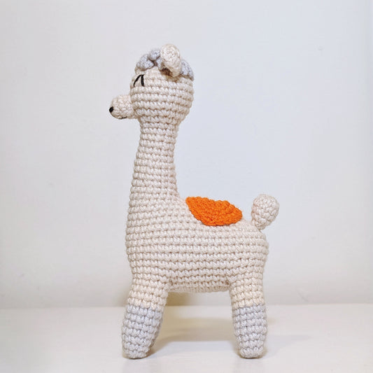 Alpaca (Gray Boots)- S/M - Handmade Crochet Plush
