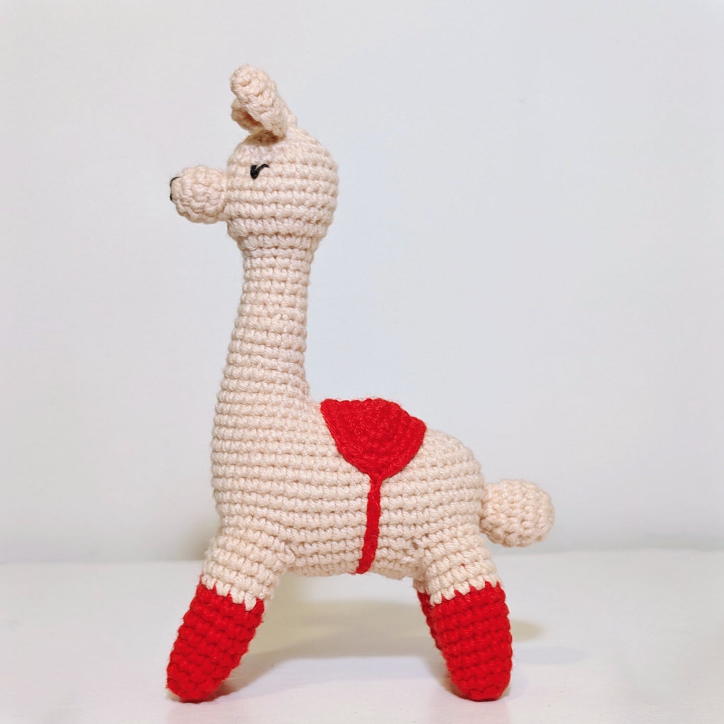 Llama with Saddle Amigurumi - Standard - Crochet Plush Figurine