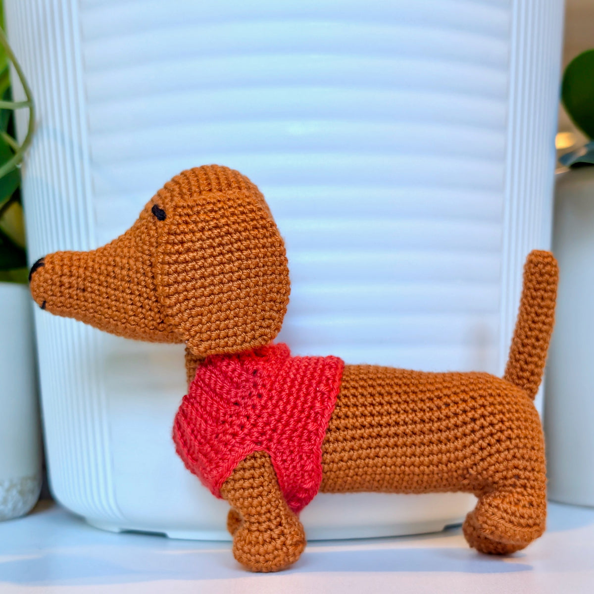 Dachshund Dog (Standard) Crochet Plush - Ginger