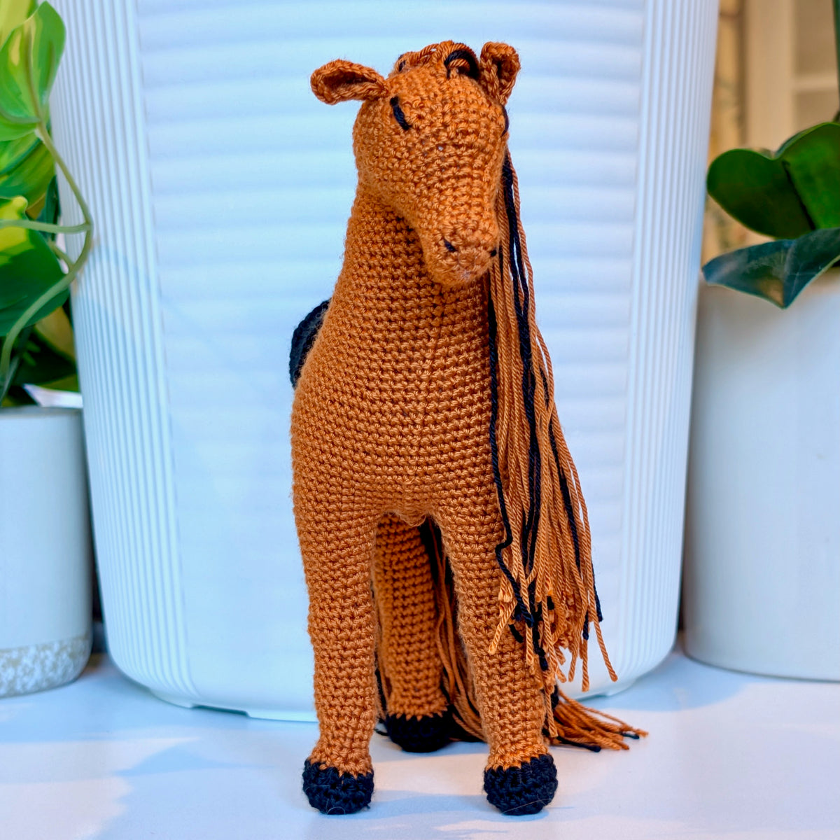 Horse (Ginger - Dual Color Mane) - Crochet Plush Animal