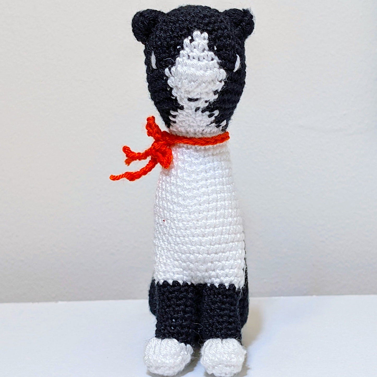 Tuxedo Cat Amigurumi - Handmade Crochet Plush Figurine