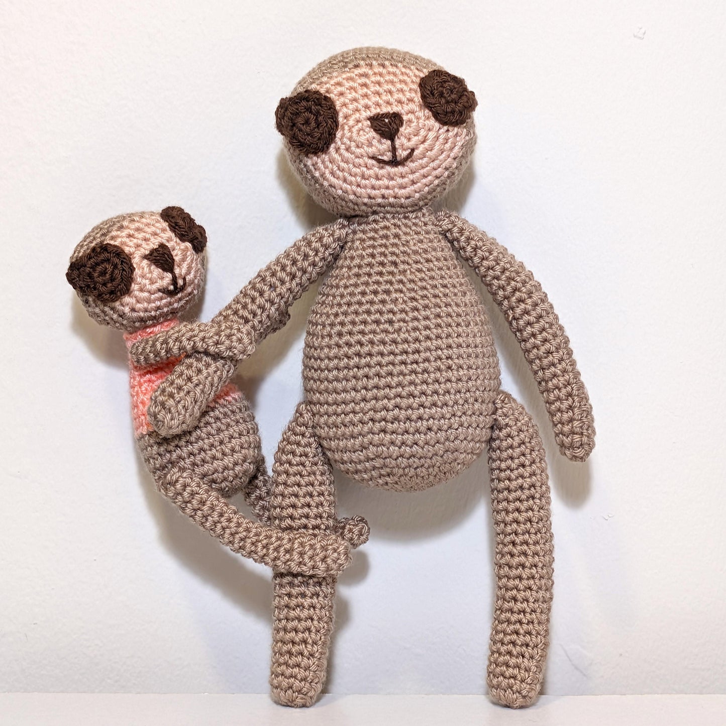 Sloth and Baby in Top Crochet Plushie