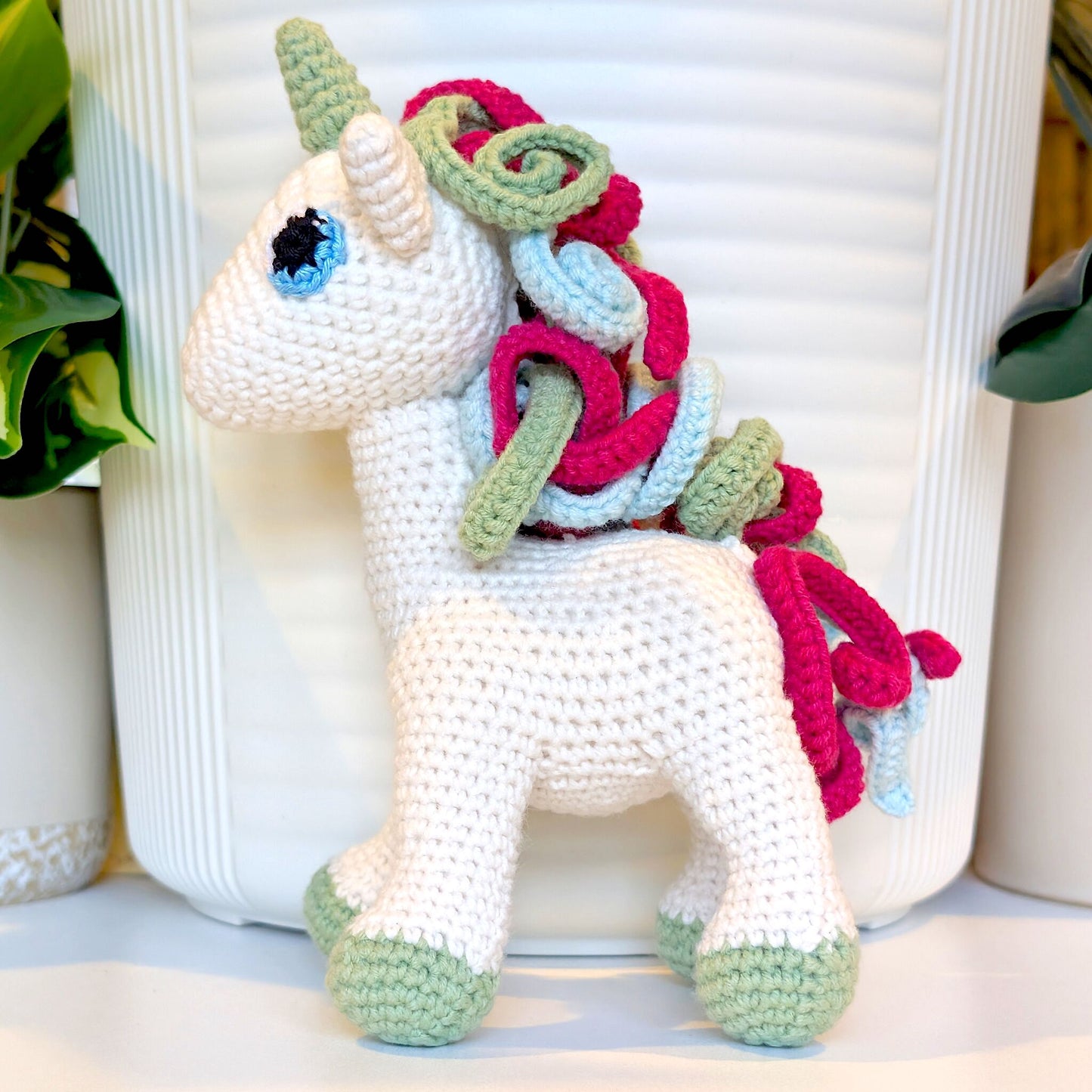 Unicorn (Pistachio Foot) - Medium - Crochet Plush Toy