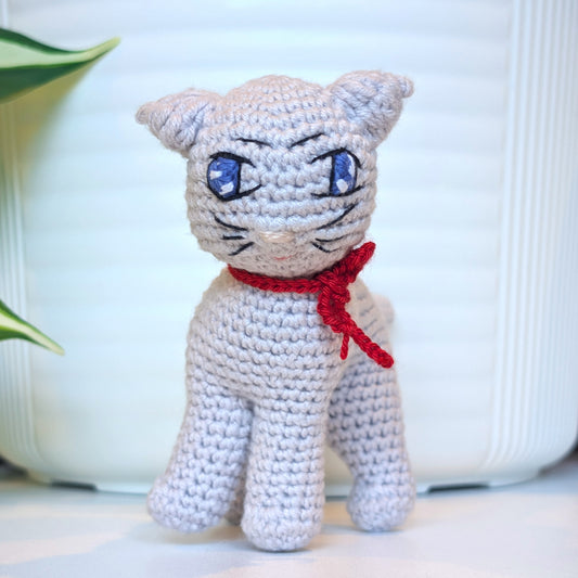 Cat Standing - Gray Standard - Crochet Plush
