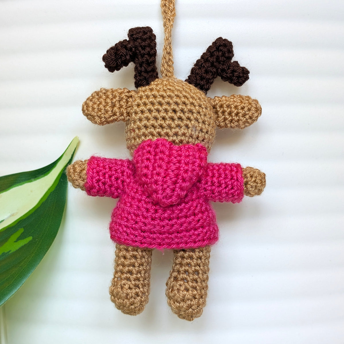 Deer in Hooded Jacket Amigurumi - Mini - Crochet Bag Charm