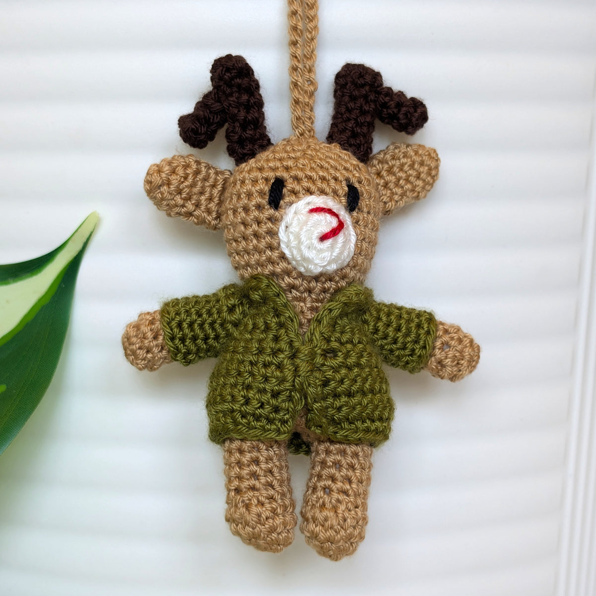 Deer in Hooded Jacket Amigurumi - Mini - Crochet Bag Charm