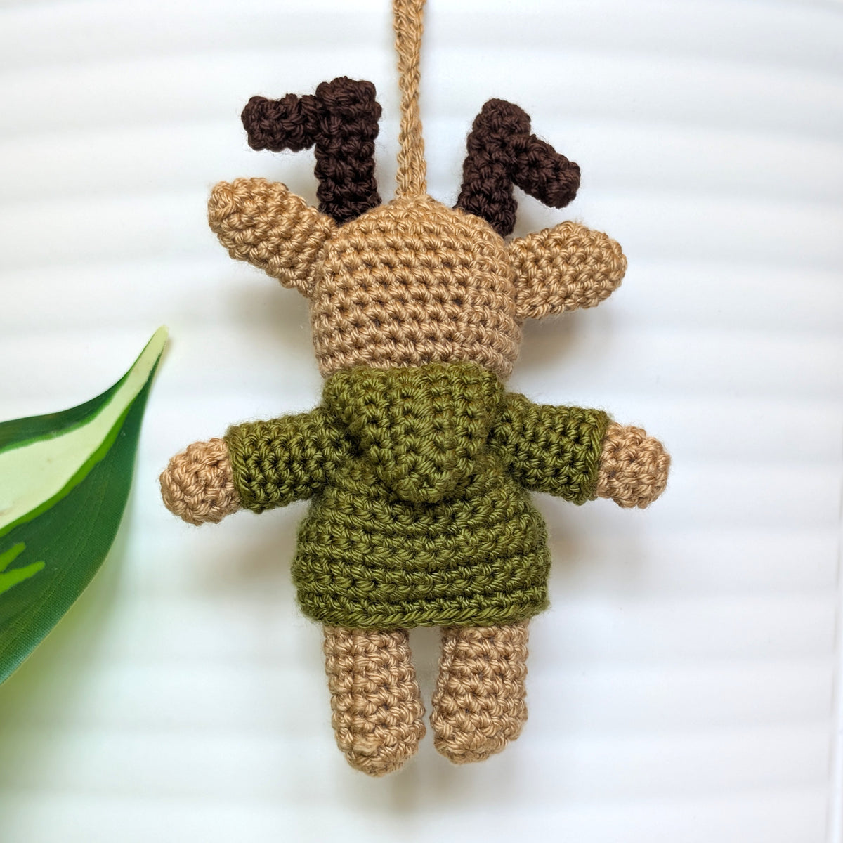 Deer in Hooded Jacket Amigurumi - Mini - Crochet Bag Charm
