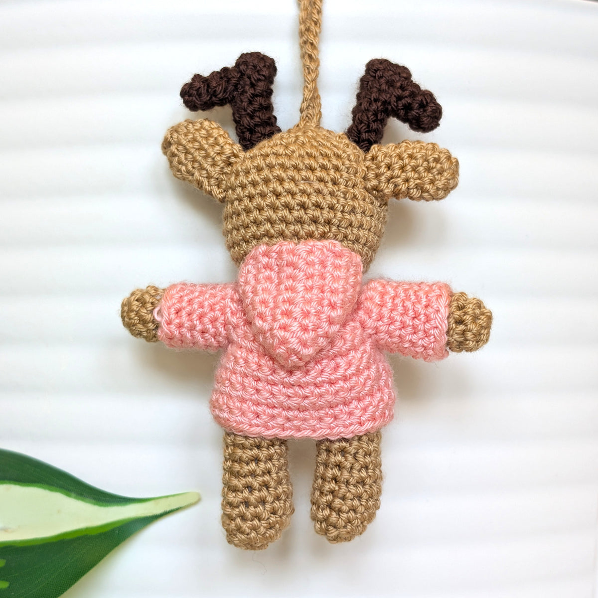 Deer in Hooded Jacket Amigurumi - Mini - Crochet Bag Charm