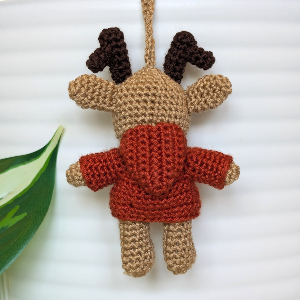 Deer in Hooded Jacket Amigurumi - Mini - Crochet Bag Charm