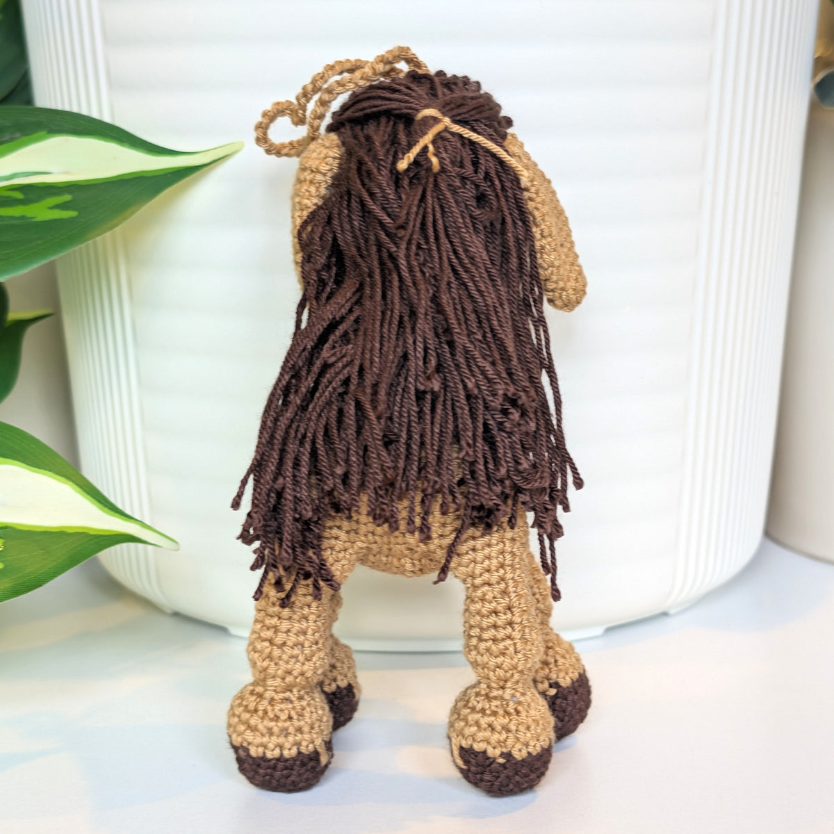 Goat in Sand Brown Crochet Plush Charm