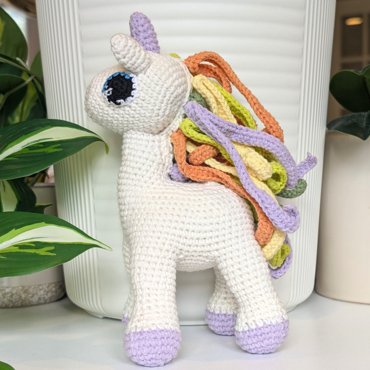 Unicorn Amigurumi in Lilac Foot - Handmade Crochet Plushie