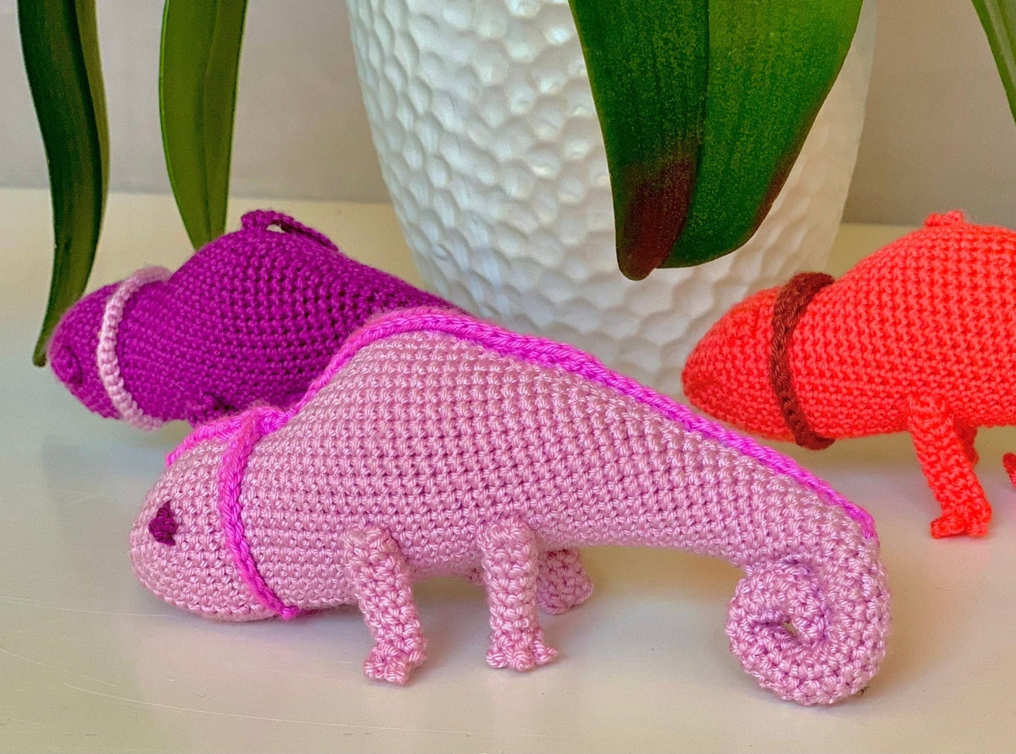 Iguana Amigurumi - Handmade Crochet Plush Charm