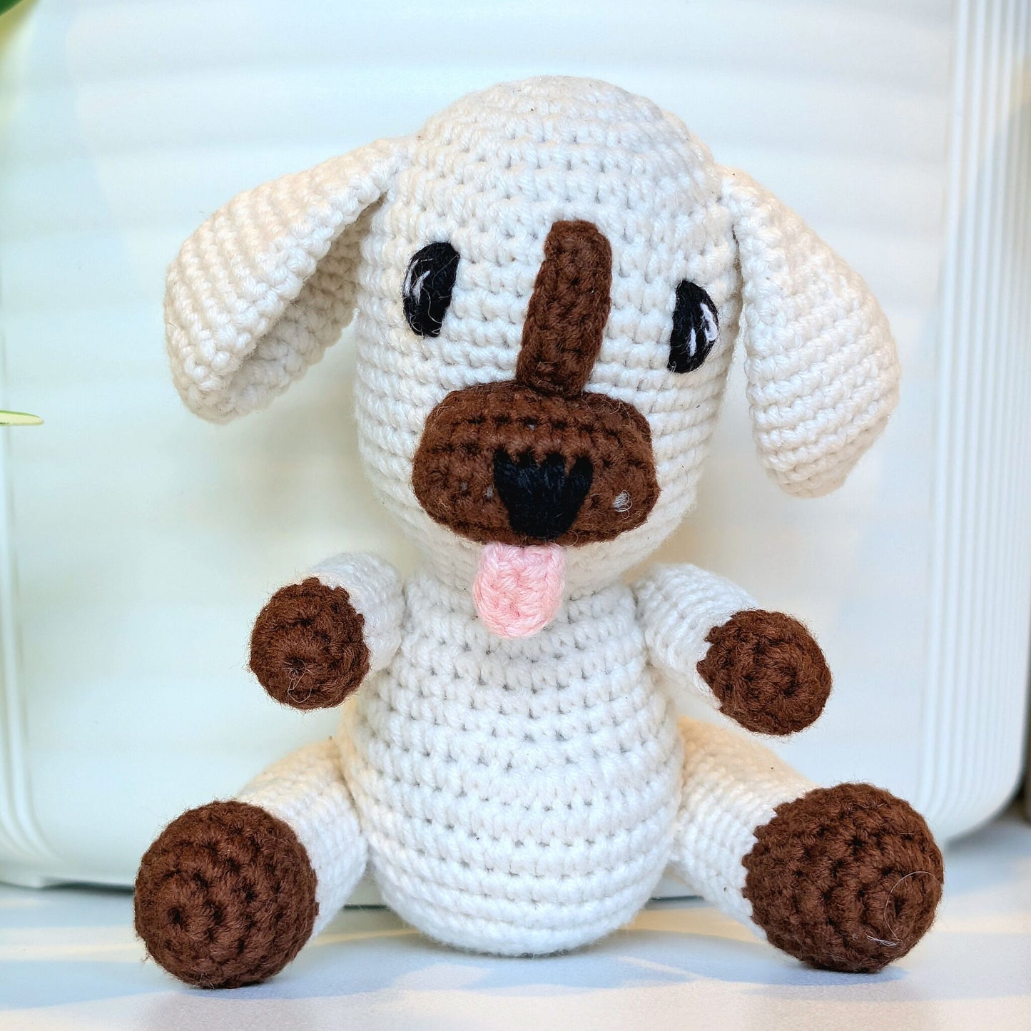 Sitting Dog Crochet Plushie