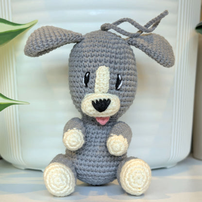 Sitting Dog Crochet Plushie